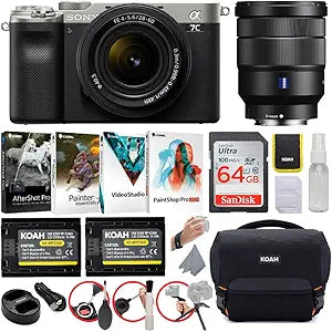 Sony A7C Silver Full-Frame Mirrorless Camera with 28-60mm & 16-35mm Lenses