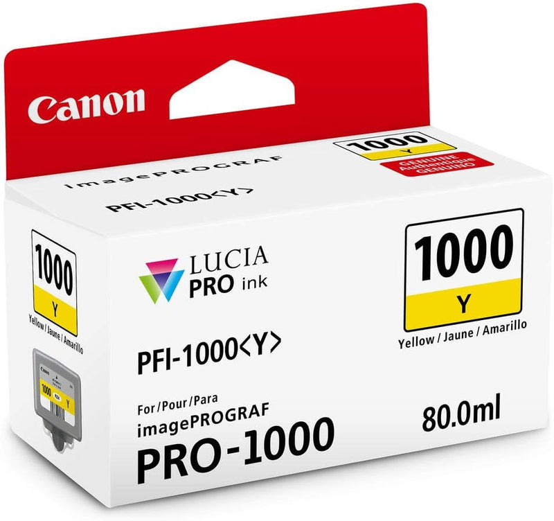 Canon 0549C002 Lucia PRO PFI-1000 Yellow Ink — main product image
