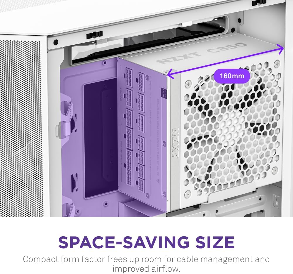 NZXT C850 Gold ATX 3.1 Low-Noise Power Supply White