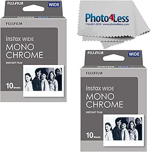 Fujifilm Fujifilm Wide Monochrome Film Instant Film 20 Exposures Bundle