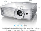 Optoma EH412 1080P HDR Projector 4500 Lumens (Renewed)