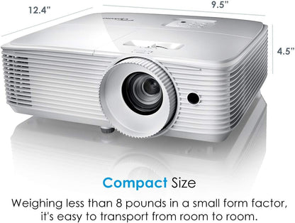 Optoma EH412 1080P HDR Projector 4500 Lumens (Renewed)