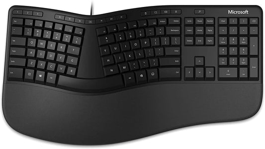 Microsoft 5QH-00001 Ergonomic Wired Keyboard - Black