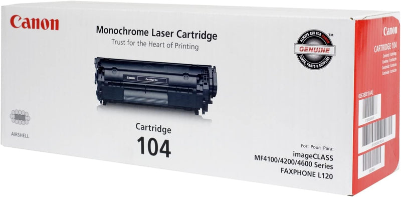 Canon 0263B001AA Cartridge 104 Black Toner — main product image