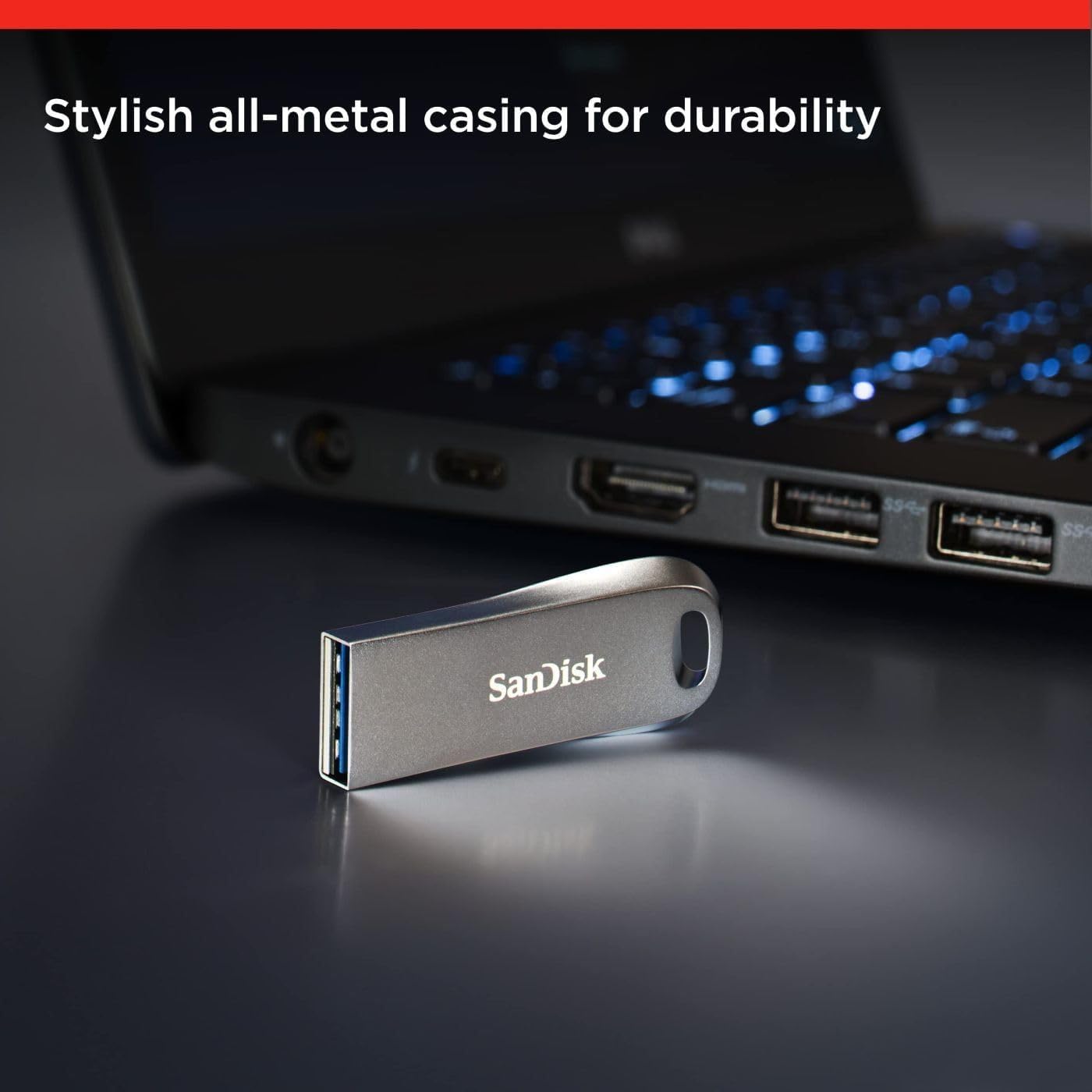 SanDisk SDCZ74-512G-GAM46 512GB Ultra Luxe USB 3.2 Flash Drive