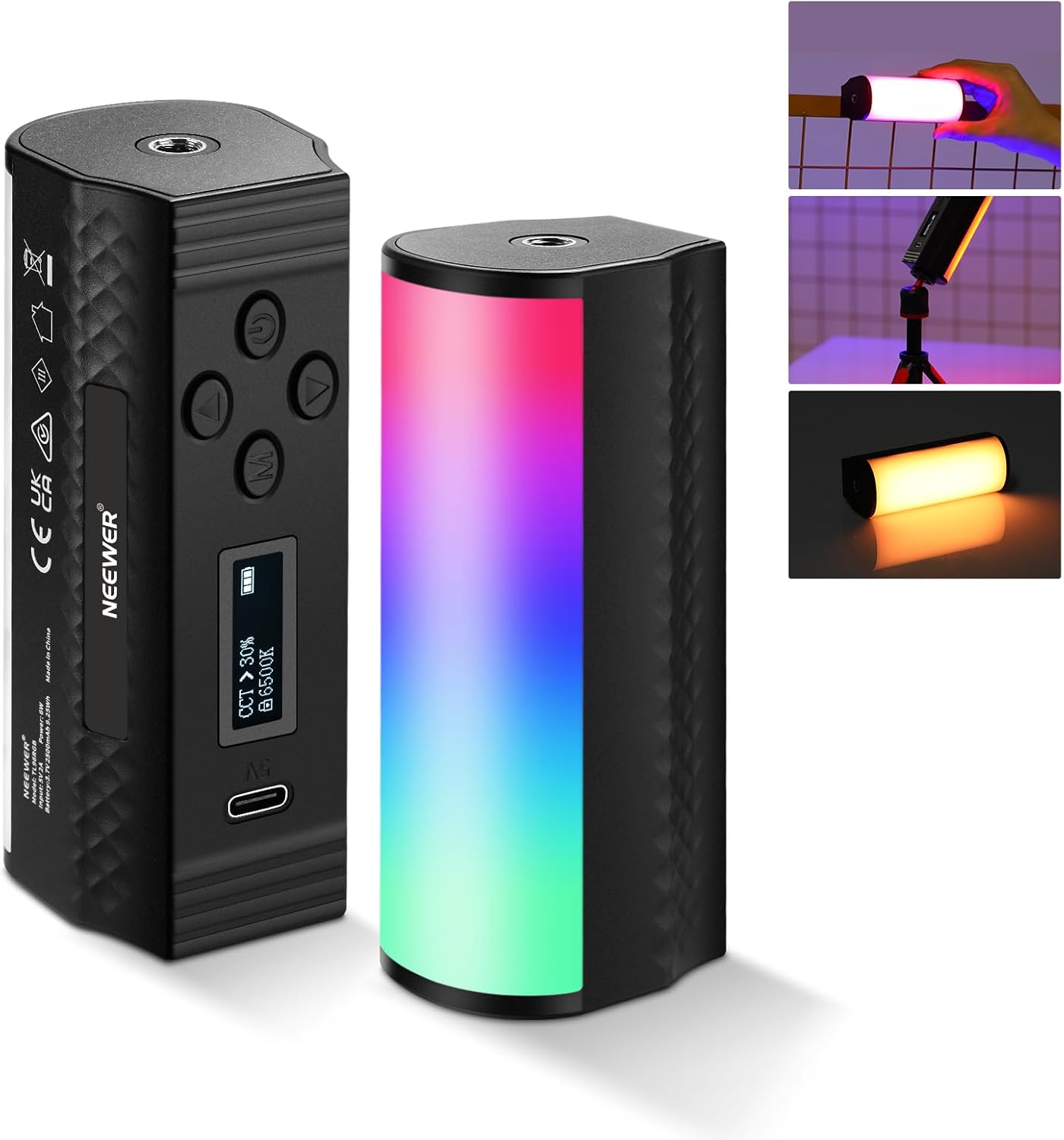 Neewer TL96RGB Handheld RGB LED Video Light Wand Magnetic