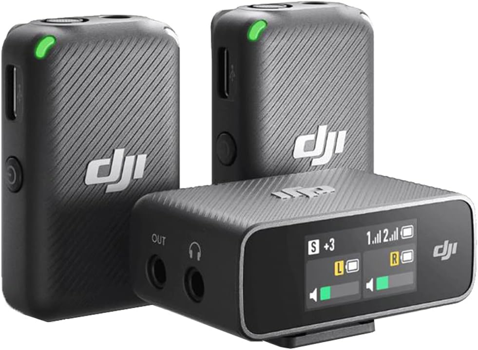 DJI E1DJIMIC Wireless Microphone System Audio Recorder Bundle