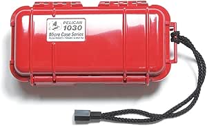 Pelican 1030RED-C Micro Case - Red/Clear Watertight Storage