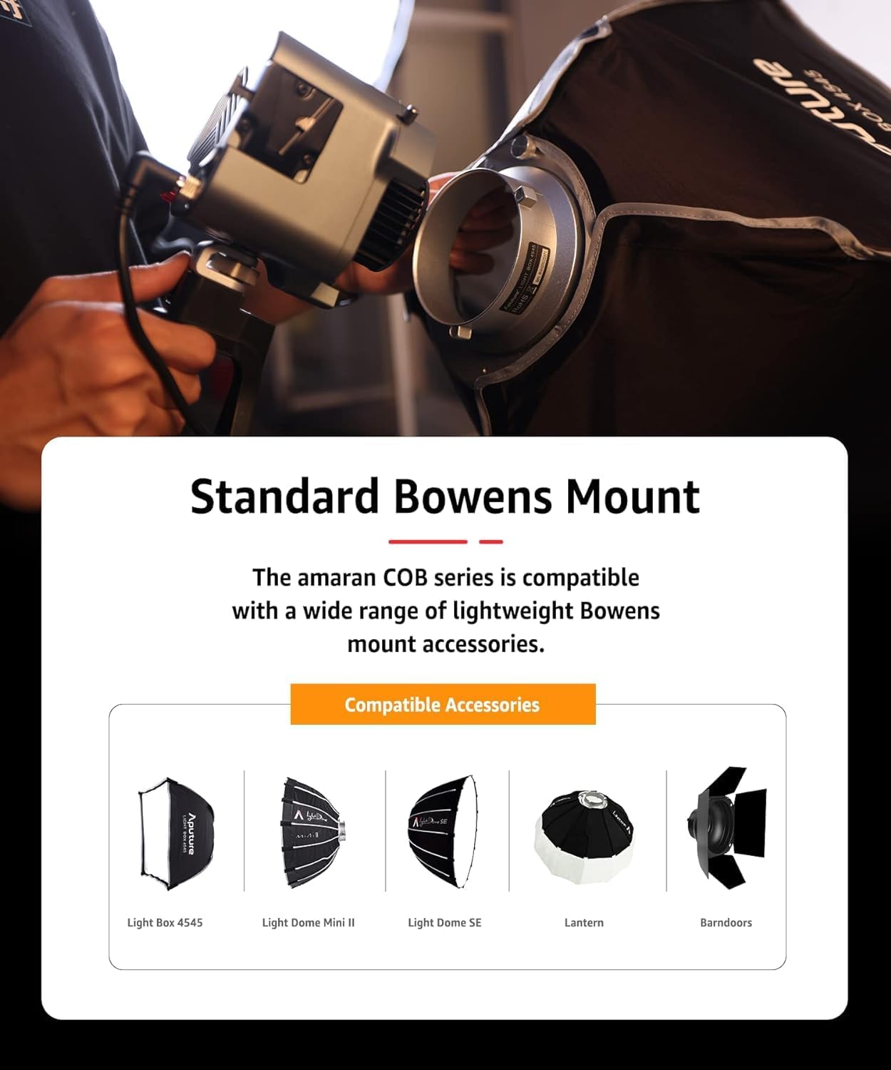 Aputure amaran 60xS Bi-Color Bowens Mount LED Light