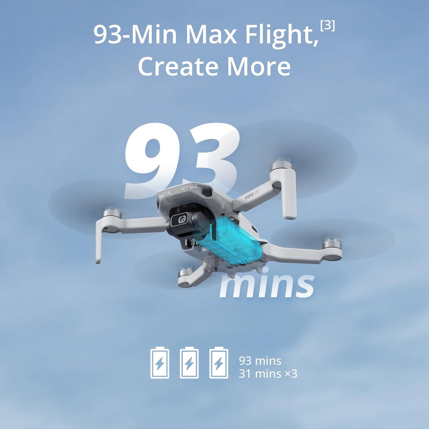 DJI 6941565980311 Mini 4K Fly More Combo Drone