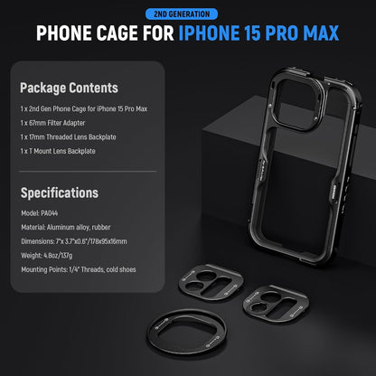 Neewer Pro Max Cage 15 Phone Video Rig Stabilizer