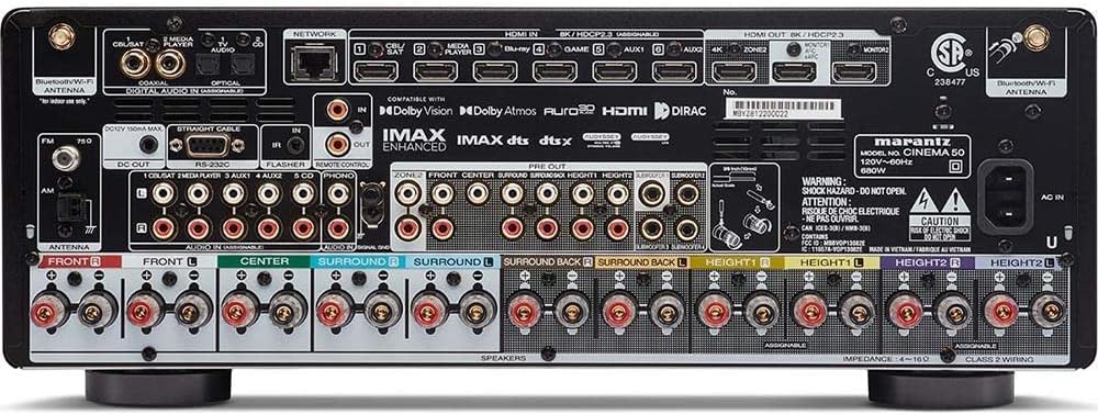 Marantz CINEMA50 9.4Ch 8K Home Theater AV Receiver