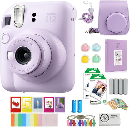 Fujifilm INSTAX Mini 12 Lilac Purple Instant Camera Bundle