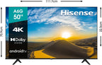 Hisense 50A6G 50-Inch 4K UHD Android Smart TV (Renewed)