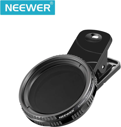 Neewer 10100467 37mm Clip-On ND2-ND400 Phone Lens Filter