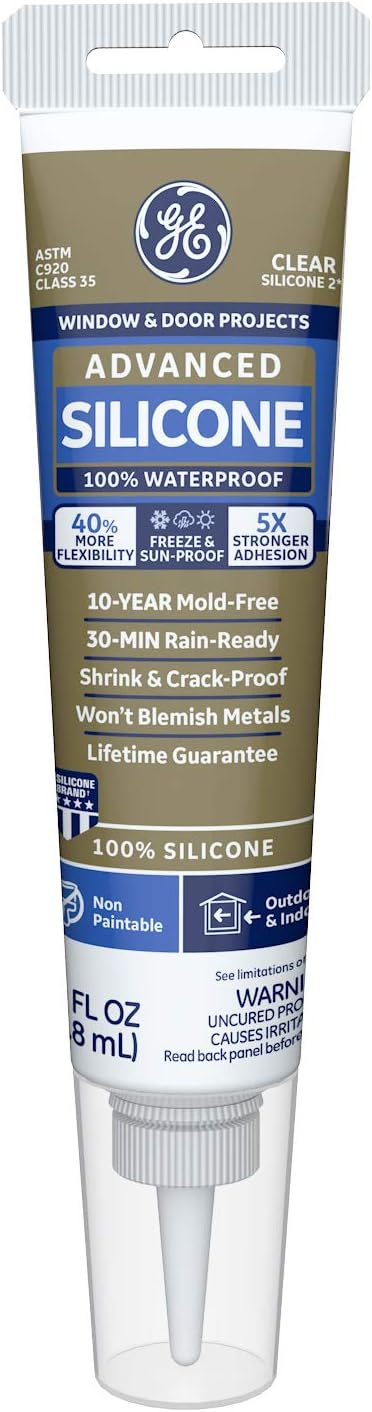 GE GE500 Silicone II Window & Door Sealant 2.8oz Clear