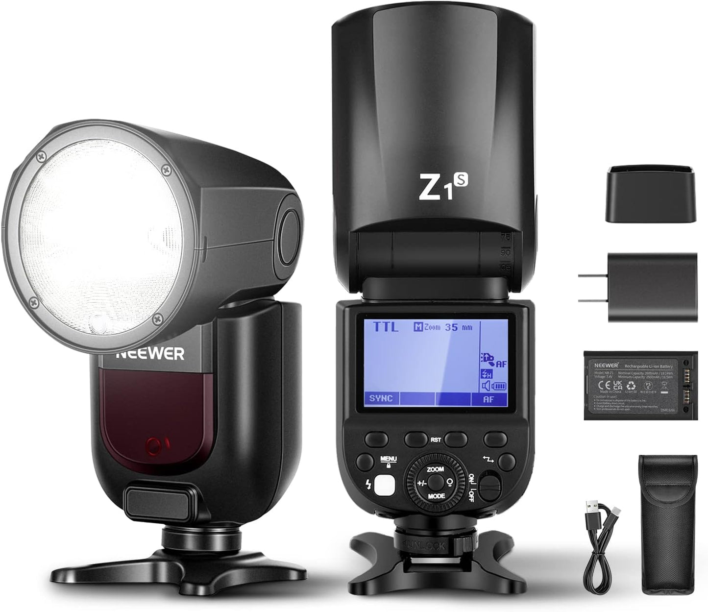 Neewer Z1-S TTL Round Head Flash Speedlite for Sony