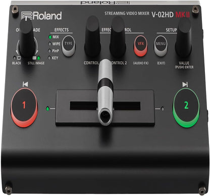 Roland V-02HD MK II Streaming Video Mixer Two-Camera Solution