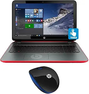 HP E2HP15P390NR Touchscreen Laptop & Mouse Bundle