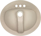 MSI AMZ-PTSNK-0025 White Oval Porcelain Vanity Sink