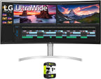 LG CRTE9LG38WN95CW 38-Inch UltraWide QHD+ Curved Monitor Renewed