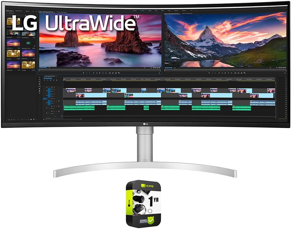 LG CRTE9LG38WN95CW 38-Inch UltraWide QHD+ Curved Monitor Renewed