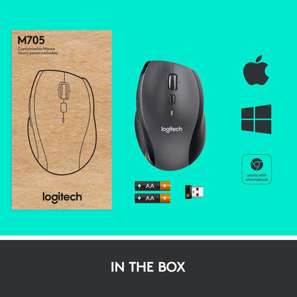 Logitech 910-006033 M705 Marathon Wireless Mouse Black