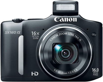 Canon 6354B001 PowerShot SX160 IS 16x Zoom Camera Renewed