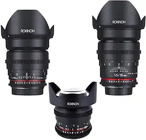 Rokinon Cine Lens Kit Micro Four Thirds Wide Angle Bundle