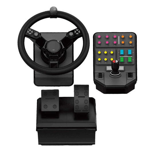 Logitech HEAVY EQUIPMENT BUNDLE Farm Simulator Steering Wheel Renewed