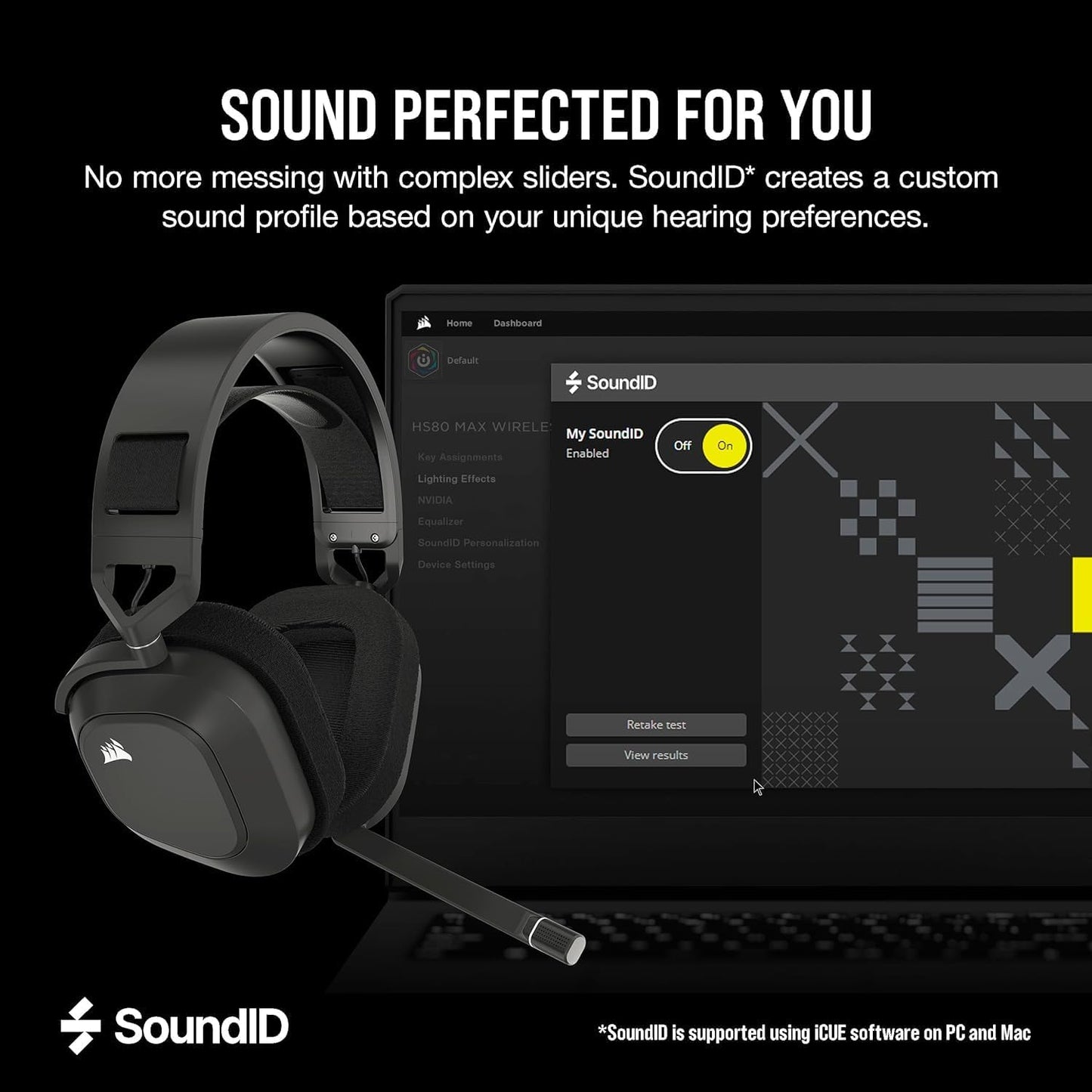 Corsair HS80 MAX Wireless Bluetooth Gaming Headset Steel Gray Renewed