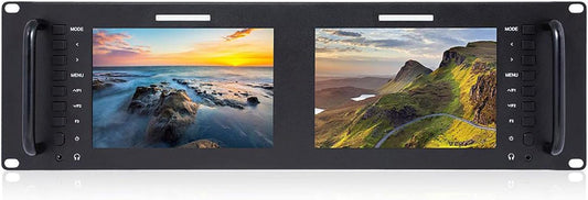 FEELWORLD D71-H Dual 7" 3RU Rack Mount LCD Monitor