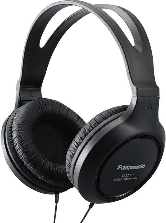 Panasonic RP-HT161-K Over-Ear Wired Headphones Extra Bass