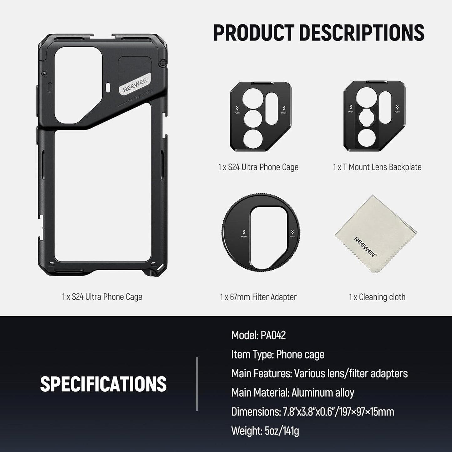 Neewer PA042 S24 Ultra Phone Video Rig