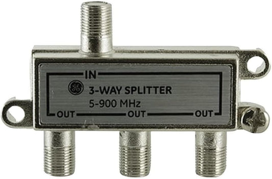 GE 35048 3-Way Coaxial HDTV Signal Splitter