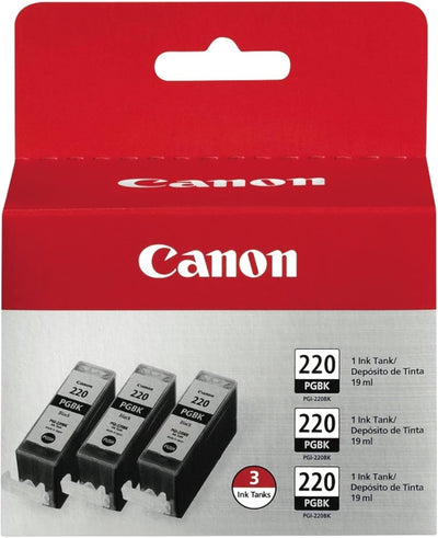 Canon CNMPGI220BK3PK PGI-220 Black Ink Cartridge Triple Pack