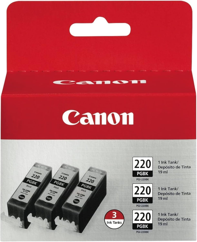 Canon CNMPGI220BK3PK PGI-220 Black Ink Cartridge Triple Pack — main product image