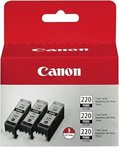 Canon CNMPGI220BK3PK PGI-220 Black Triple Pack Ink
