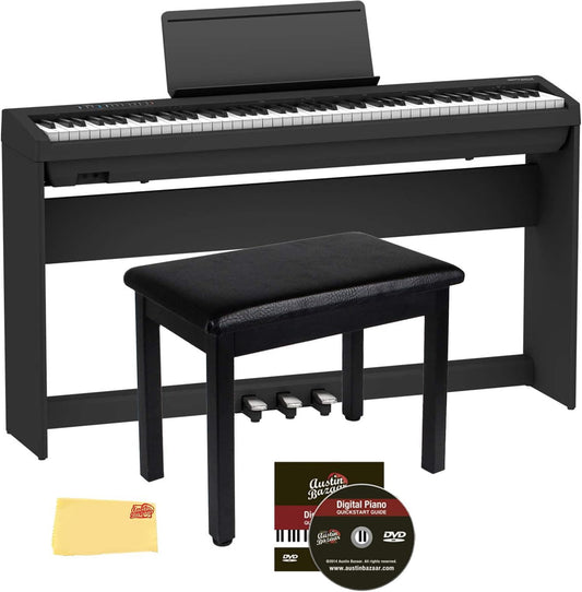 Roland FP-30X-BK 88-Key Digital Piano Bundle