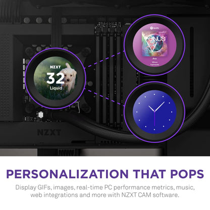 NZXT RL-KN28E-B1 Kraken 280mm AIO CPU Liquid Cooler LCD