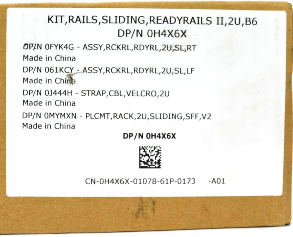 Dell H4X6X PowerEdge R520 R720 Sliding Rail Kit