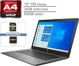 HP 14-ds Stream 14" Laptop AMD A4 4GB 64GB eMMC