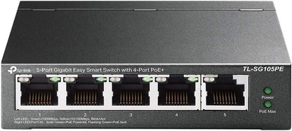 TP-Link TL-SG105PE 5-Port Gigabit PoE+ Easy Smart Switch