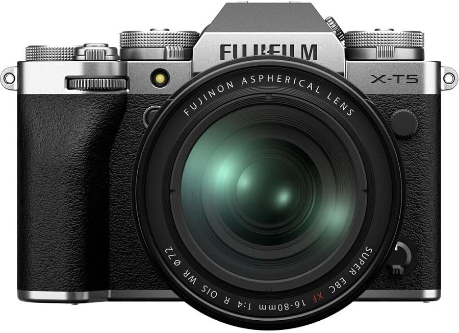 Fujifilm X-T5 Mirrorless Camera with 16-80mm Lens Bundle - Silver