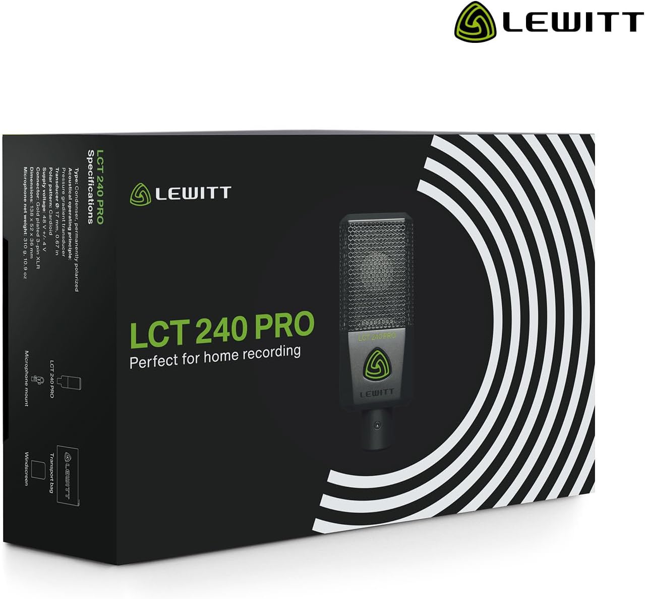 Lewitt LCT 240 Pro Black Condenser Microphone