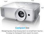 Optoma EH412 1080P HDR 4500 Lumen Projector
