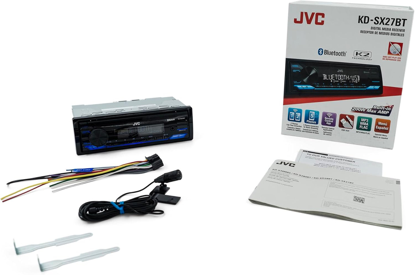 JVC KD-SX27BT Bluetooth Car Stereo Receiver