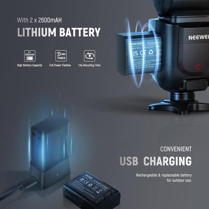 Neewer 10101520 Z1-C TTL Speedlite Flash Kit Canon