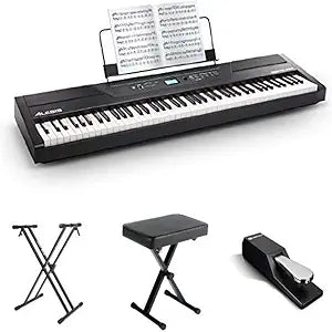 Alesis Pro 88 Recital Digital Piano Bundle Stand & Seat