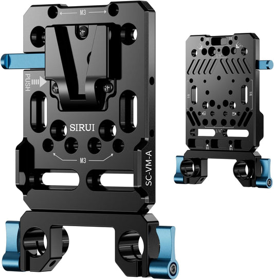 Sirui SC-VM-A V Mount Battery Plate Dual 15mm Rod Clamp